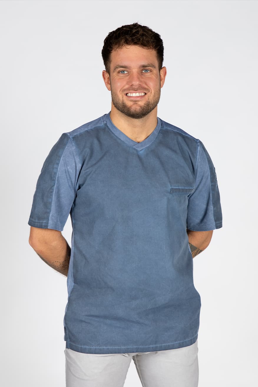 Wastewear Shirt Jona in Woad Blue
